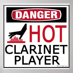 Poster Jogador quente do clarinete