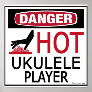 Póster Jogador quente do Ukulele