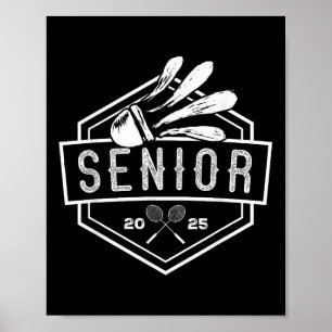 Poster Jogador Sênior de Badminton Shuttle Cl De 2025 Gra