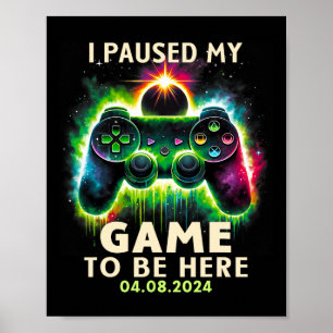 Poster Jogador Solar Eclipse 2024 Para O Qual Parei Meu J