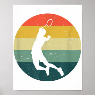 Poster Jogadora de Badminton Feminino Badminton