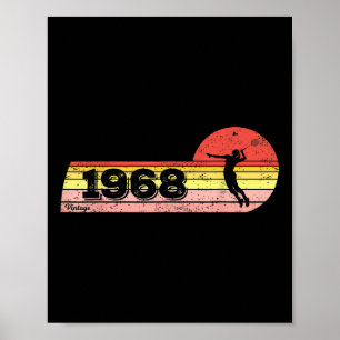 Poster Jogadora de badminton nascida em 1968 Aniversário 