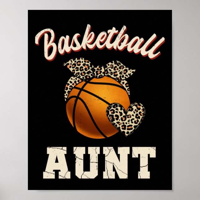 Poster Jogadora de basquetebol da tia Leopardo (Frente)