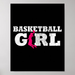 Poster Jogadora de basquetebol Silhouette Sport Gift