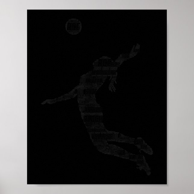 Poster Jogadora de Jovens Mulheres de Voleibol 6 (Frente)