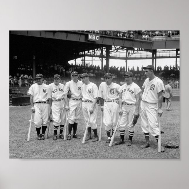 Poster Jogadores de Baseball de 1937 (Frente)