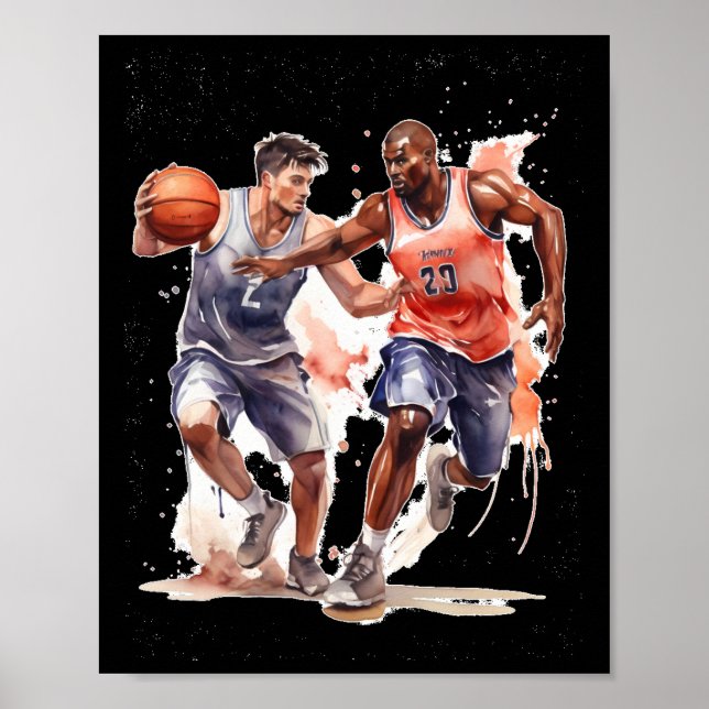 Poster Jogadores De Basquete (Frente)
