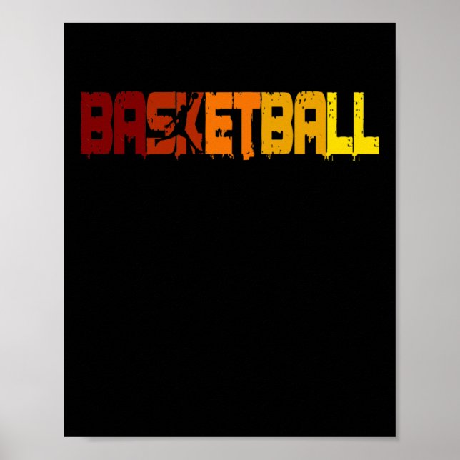 Poster Jogadores de basquete campeões de basquete Retro 1 (Frente)
