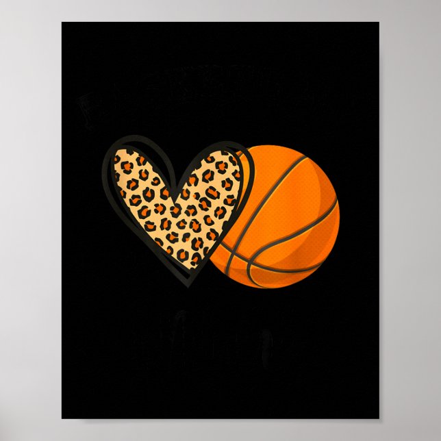 Poster Jogadores de basquete mimi leopard heart esportes (Frente)