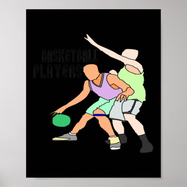 Poster Jogadores de Basquete no Topo (Frente)