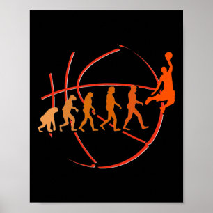Poster Jogadores de Bola de Jogadores de Basquete Evoluci