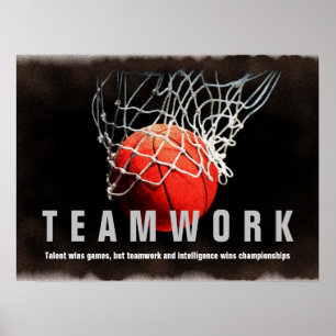 Poster Jogadores de Cotações Inspiradoras de Basquete d
