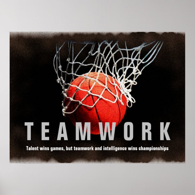 Poster Jogadores de cotações Inspiron de basquete de trab (Frente)