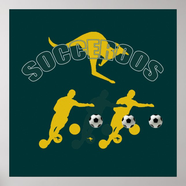 Póster Jogadores de futebol do Socceroos Dobram presentes (Frente)