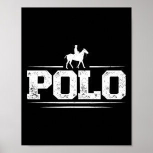 Poster Jogadores de Polo Cavalo Ancorado Equestre