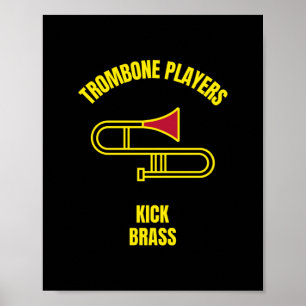 Poster Jogadores de Trombone chutam latão