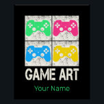 Póster Jogadores do Controlador Retro do Gamepad de Arte<br><div class="desc">Game Art retro design para jogadores e nerd de nível superior que gostam de pop art. Uma lembrança de jogos vintage para qualquer geek. Gamepad sólido e trabalho de arte de controladora para nerd de vintage e jogadores desbloqueados. Arte de jogos retro design para nerd e jogadores. Não só os...</div>