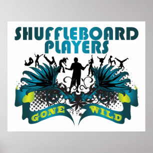 Póster Jogadores do Shuffleboard idos selvagens