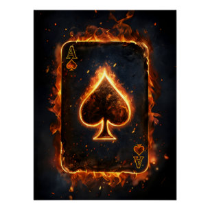 Póster Jogando cartas.