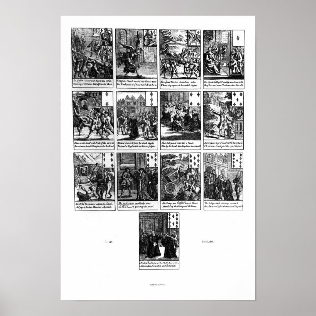 Póster Jogando cartas retratando o impeachment (Frente)