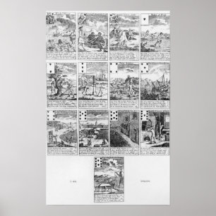 Póster Jogando cartas satirizando iniciativas de "bolhas"