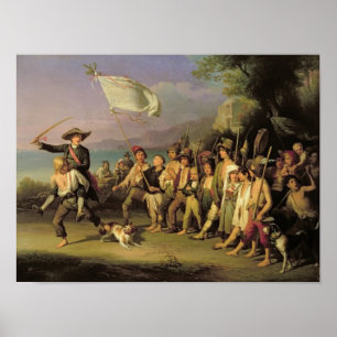Poster Jogando em soldados, revolução romana 1848