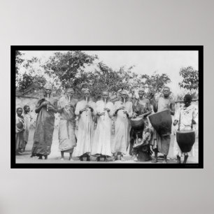 Poster Jogando flauta e tambores no Saara 1898