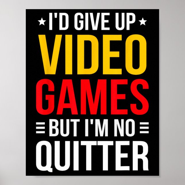 Poster Jogando Video Games - Meme de Jogador de Vídeo Gam (Frente)