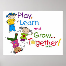 Poster Jogar, aprender e crescer... Juntos