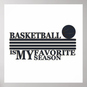 Poster jogar basquete é minha estação favorita
