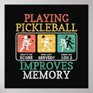 Poster Jogar Pickleball Melhora a Memória