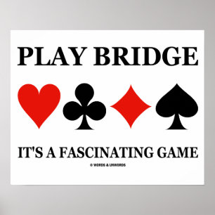 Póster Jogar Ponte É Um Jogo Fascinante (Traços De Cartão