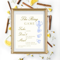 Jogo Bridal Chá China Definido como Branco Azul