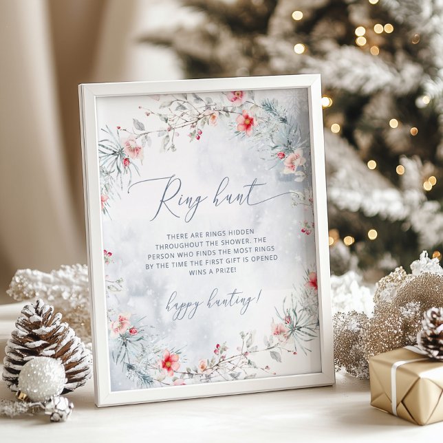 Poster Jogo chá de panela de caça elegante à neve do inve (Criador carregado)