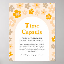 Poster Jogo da Cápsula do primeiro aniversario Floral Dai