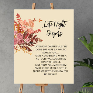 Poster Jogo da Fralda Noite Tardia Boho Cai Fall Russo Br