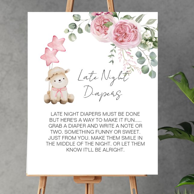 Poster Jogo da Fralda Noturna Tarde Rosa Rosa Rosa (Criador carregado)