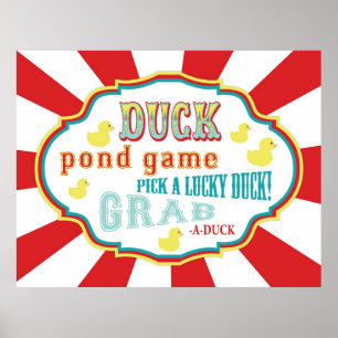 Poster Jogo da lagoa do pato do sinal do carnaval