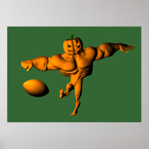 Póster Jogo da Liga de Futebol de Halloween