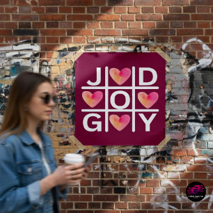 Poster Jogo da Velha Cristão Alegria Deus Corações