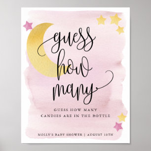 Poster Jogo de Adivinhação Rosa da Lua