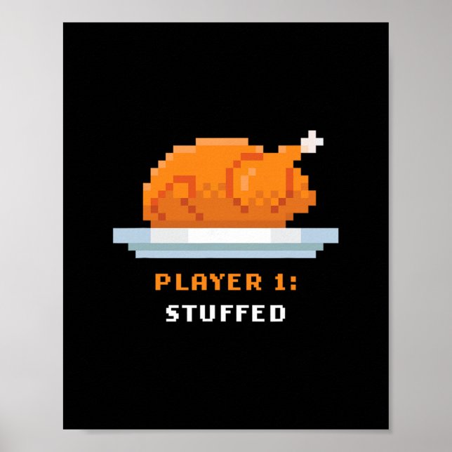 Poster Jogo de Arcade Retro Pixelado Turquia – Jogador 1  (Frente)