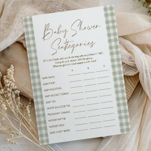 Poster Jogo de Baby Shower Gentle Daisy Petals Scattergor