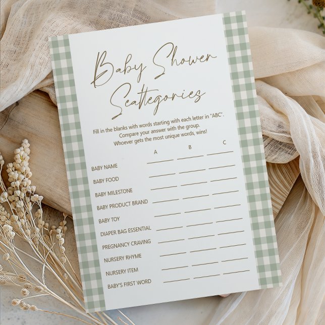 Poster Jogo de Baby Shower Gentle Daisy Petals Scattergor (Criador carregado)