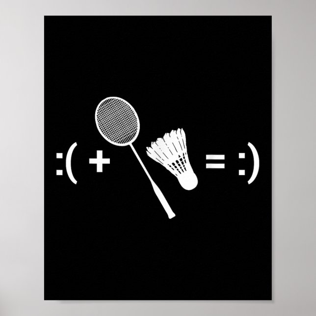 Poster Jogo de Badminton Esporte Peteca Badminton  (Frente)