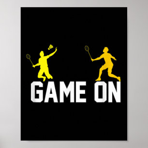 Poster Jogo de Badminton On