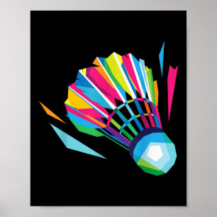 Poster Jogo de Badminton Peteca Esporte Badminton Pop Art