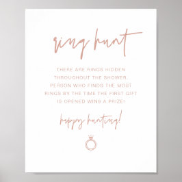 Poster Jogo de Caça ao Anel de Noivado MARLO Boho Blush