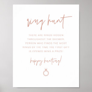 Poster Jogo de Caça ao Anel de Noivado MARLO Boho Blush 