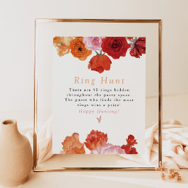 Poster Jogo de Caça ao Anel MAX Bright Floral Prosecco